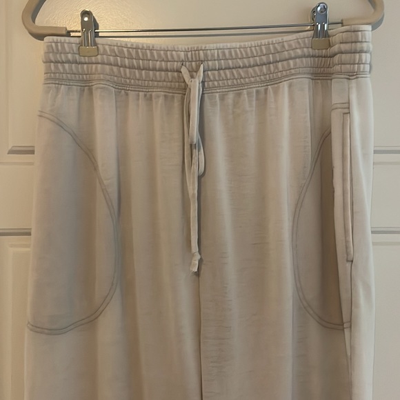 NWOT Free People Cozy Cool Girl Lounge Wide Leg Pants, XL, Ivory - Picture 8 of 10